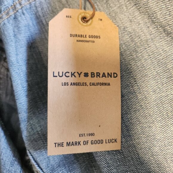 Lucky Brand Tomboy Trucker Denim Jacket Blue Womens Medium Retail $99 NWT - Picture 10 of 15